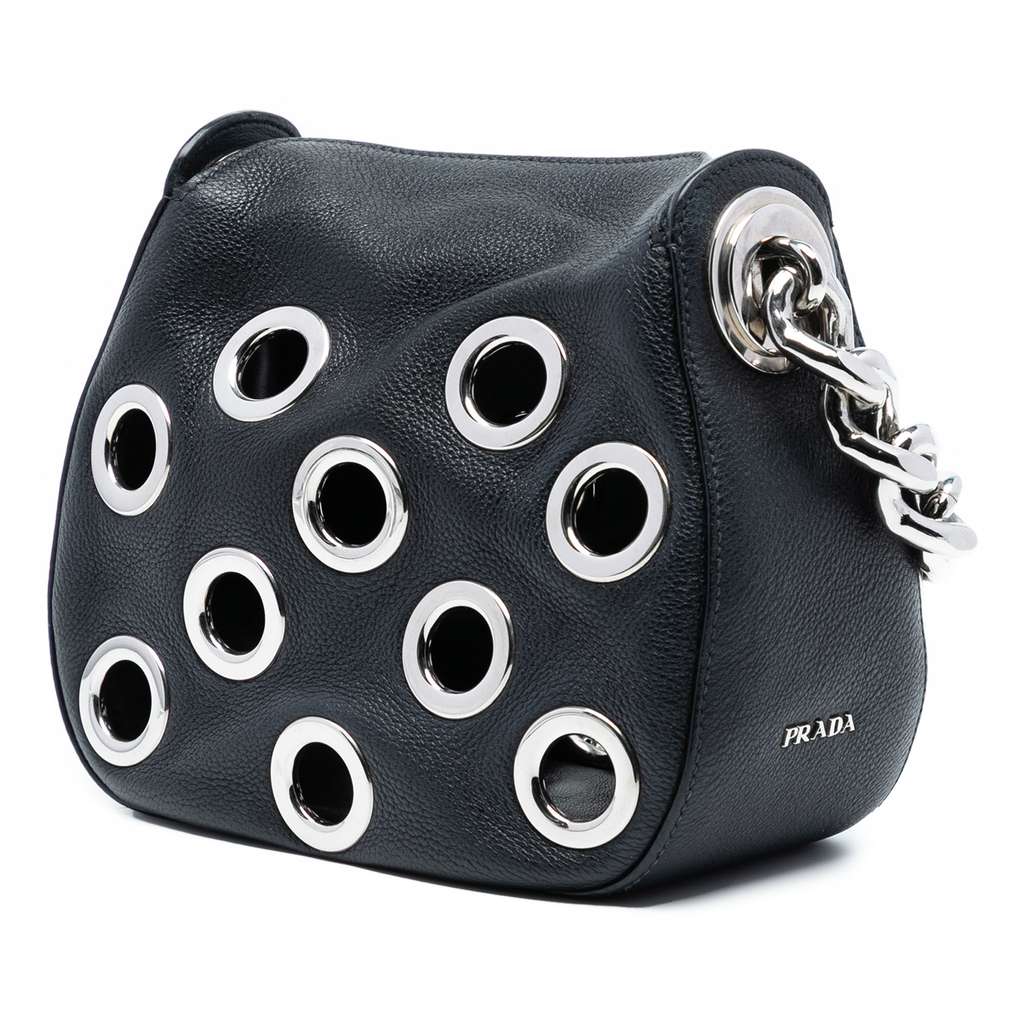 Prada Vitello Daino Grommet Handbag - 2