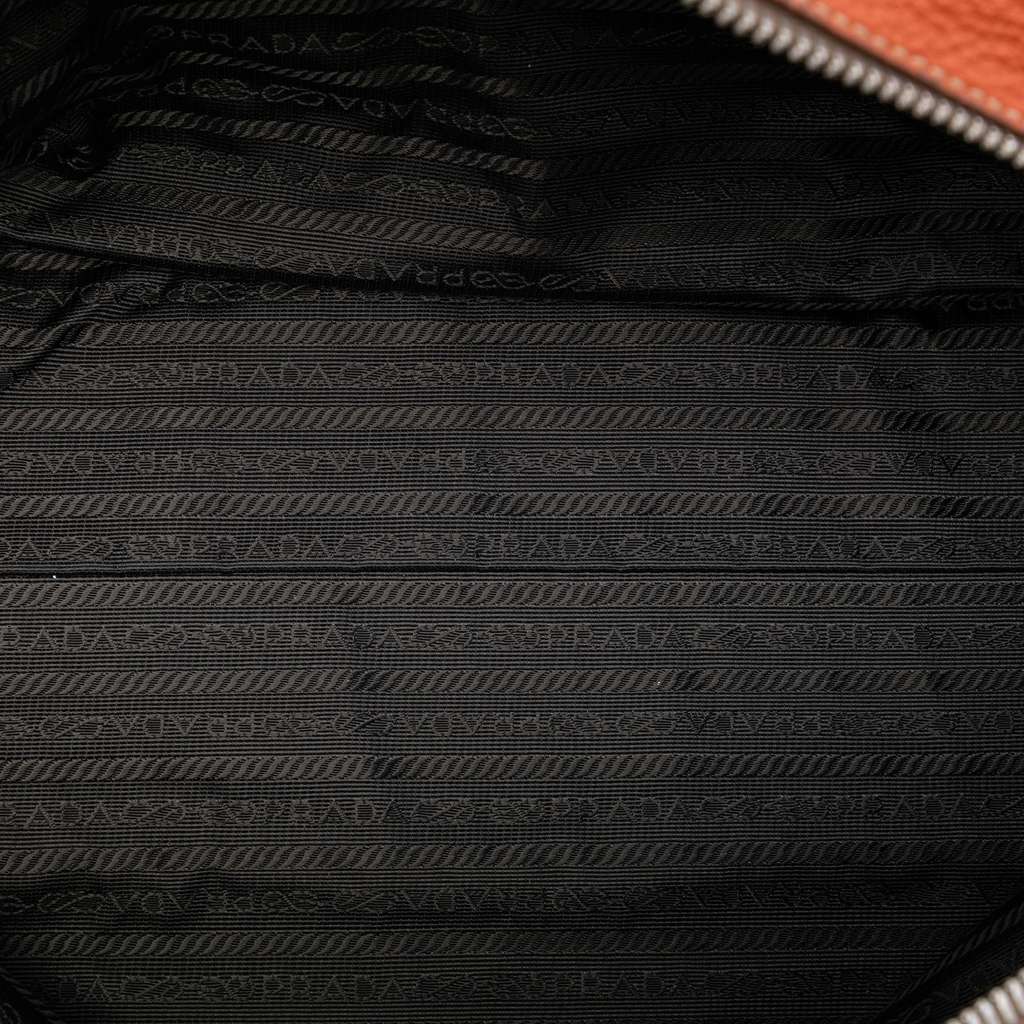 Prada Vitello Daino Embossed Logo Bauletto - 4