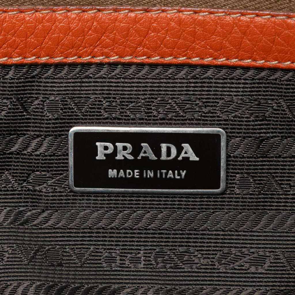 Prada Vitello Daino Embossed Logo Bauletto - 5