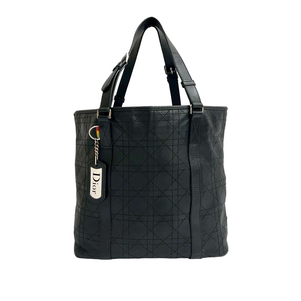 Dior Lambskin Cannage Soft Shopper Rasta Tote