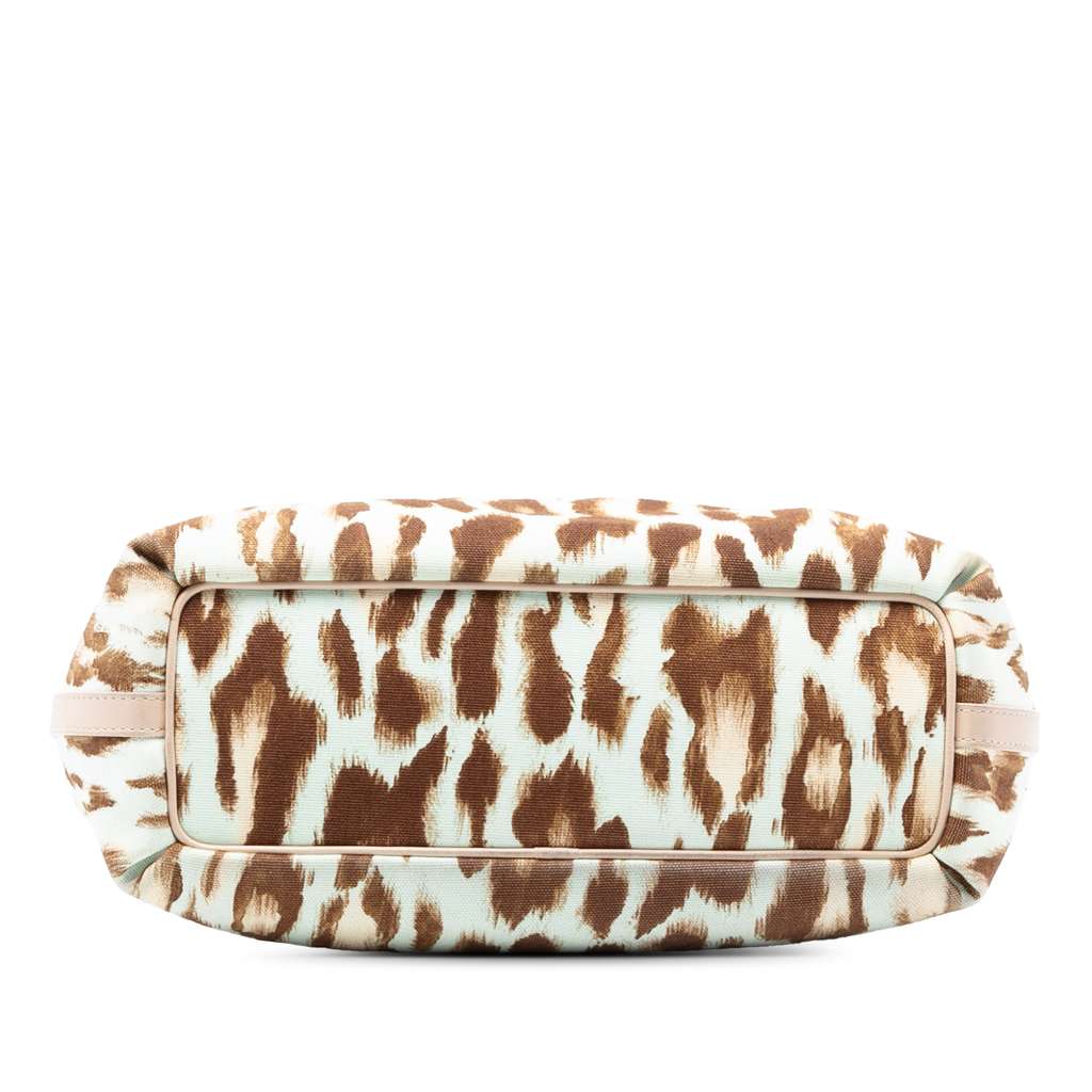 Dior Canvas Leopard Print Saint Tropez Tote - 3
