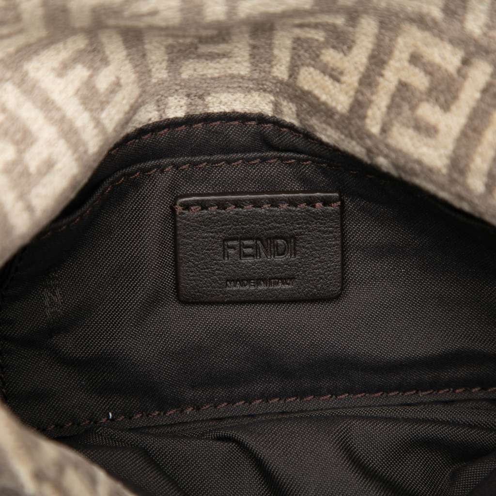 Fendi Zucchino Velvet Baguette Phone Pouch Satchel - 5