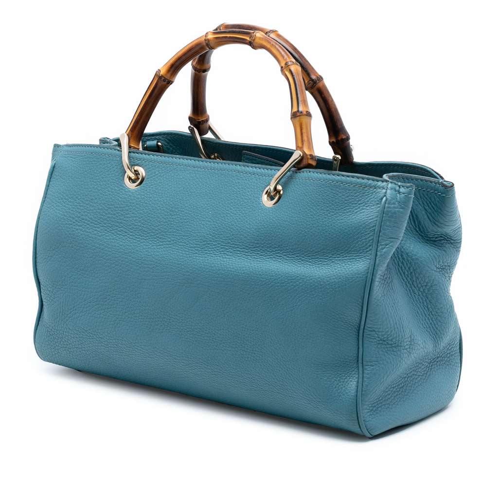 Gucci Medium Calfskin Bamboo Shopper Satchel - 2