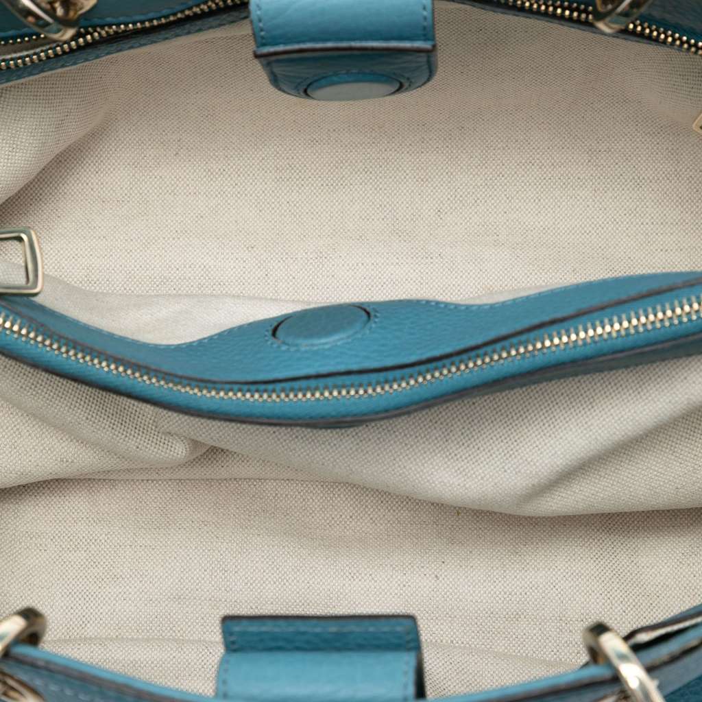 Gucci Medium Calfskin Bamboo Shopper Satchel - 4