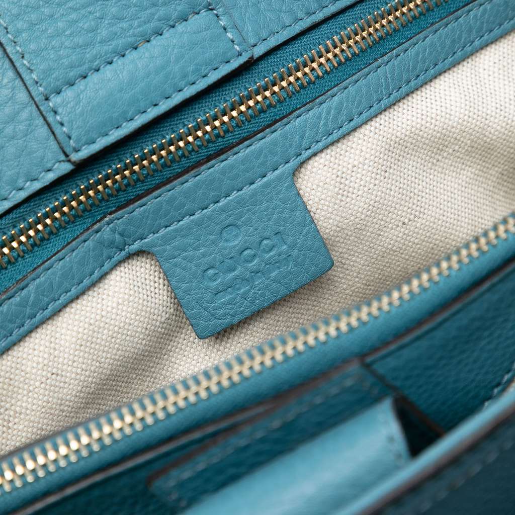 Gucci Medium Calfskin Bamboo Shopper Satchel - 5