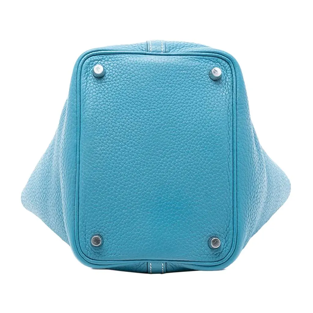 Hermès Clemence Picotin Lock 18 Blue Leather Good - Inside View