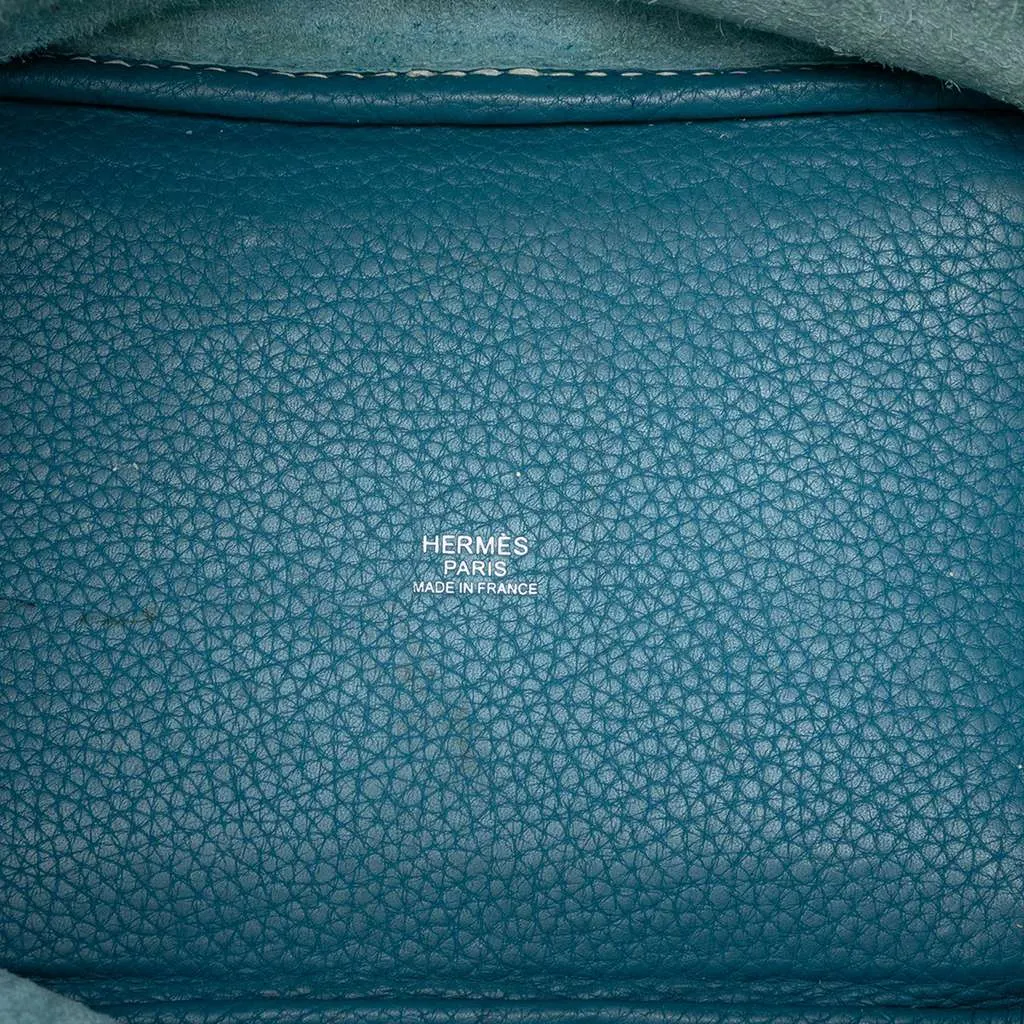 Hermès Clemence Picotin Lock 18 Blue Leather Good - Model View