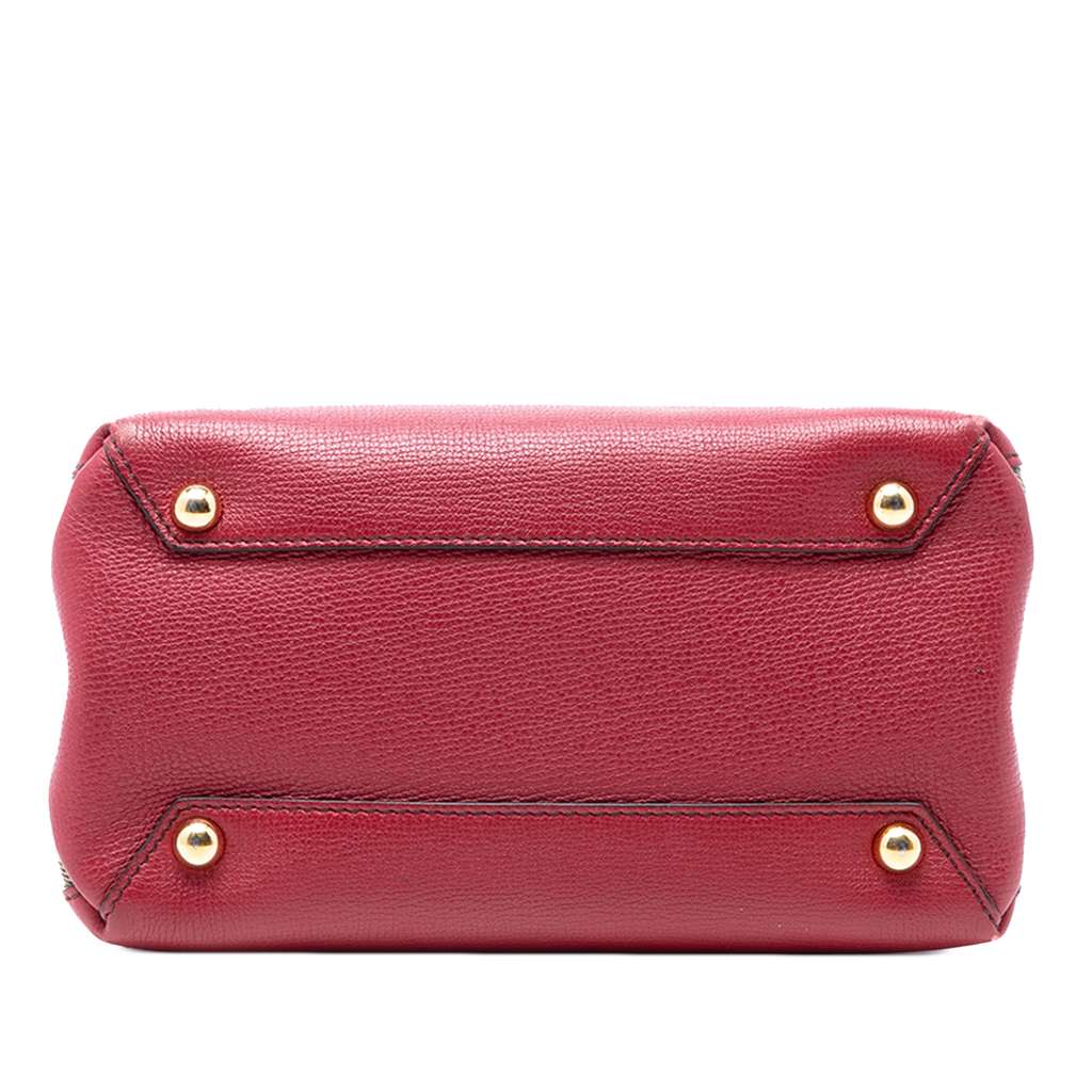 Burberry Small Grainy Calfskin and House Check Banner Satchel - 3