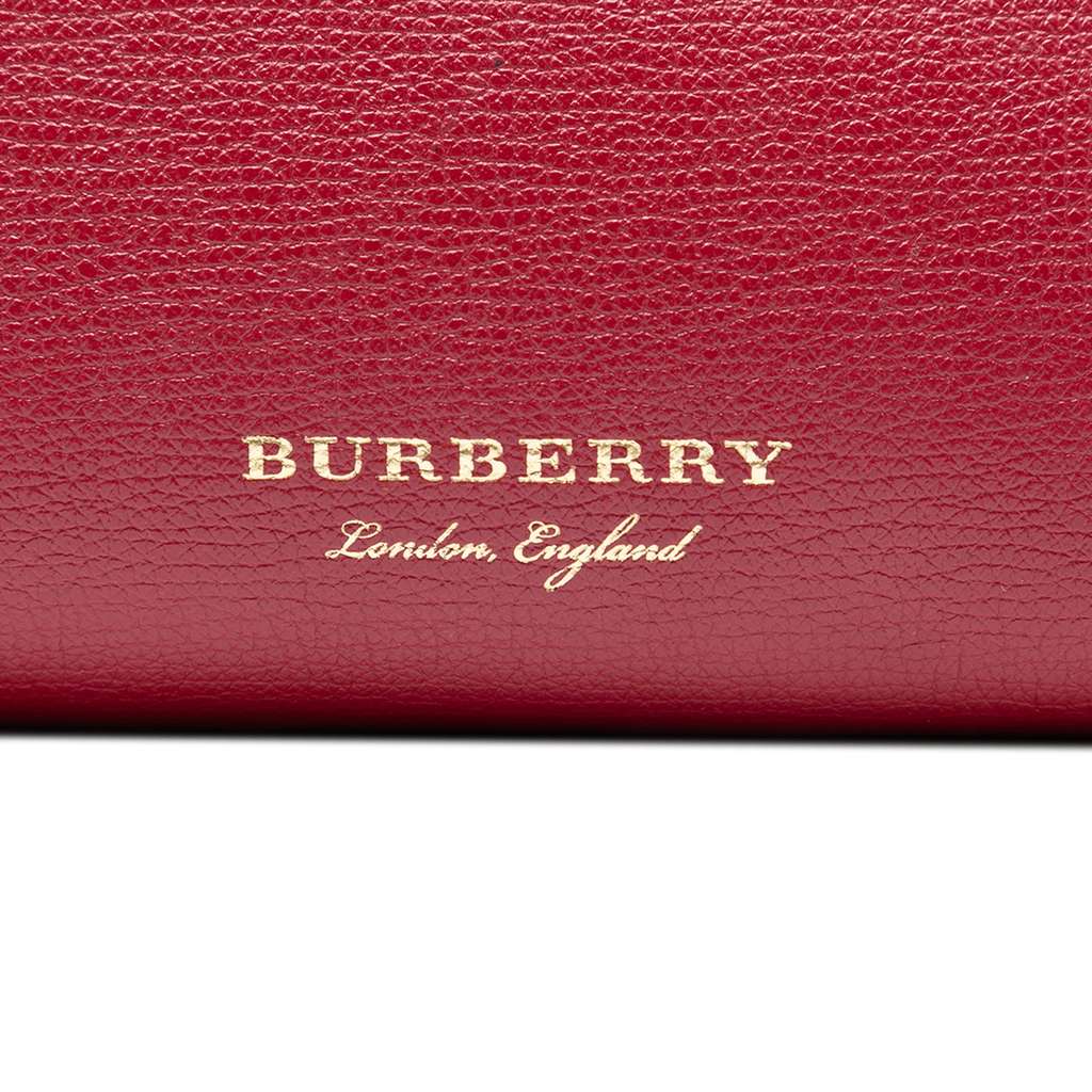 Burberry Small Grainy Calfskin and House Check Banner Satchel - 5