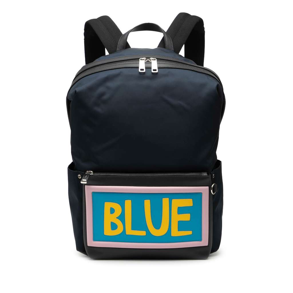 Fendi Nylon Vocabulary Blue Backpack