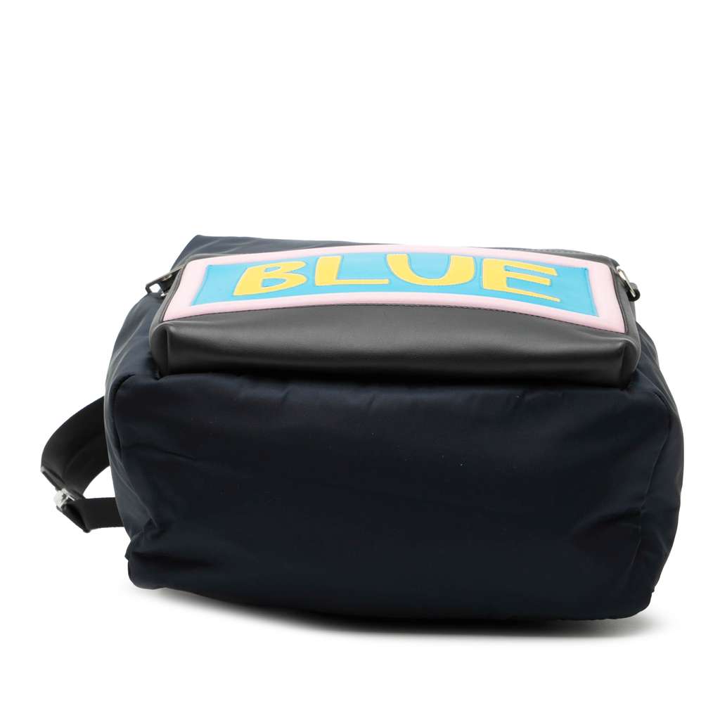 Fendi Nylon Vocabulary Blue Backpack - 3