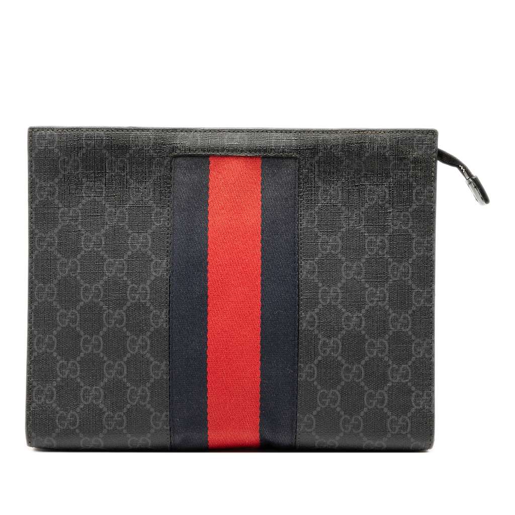 Gucci GG Supreme Web Clutch