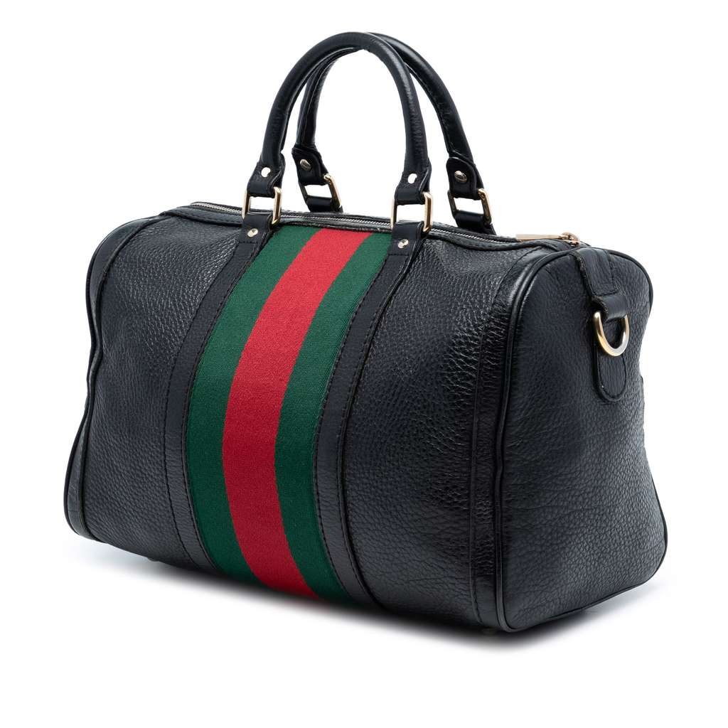Gucci Calfskin Web Joy Boston Bag - 2