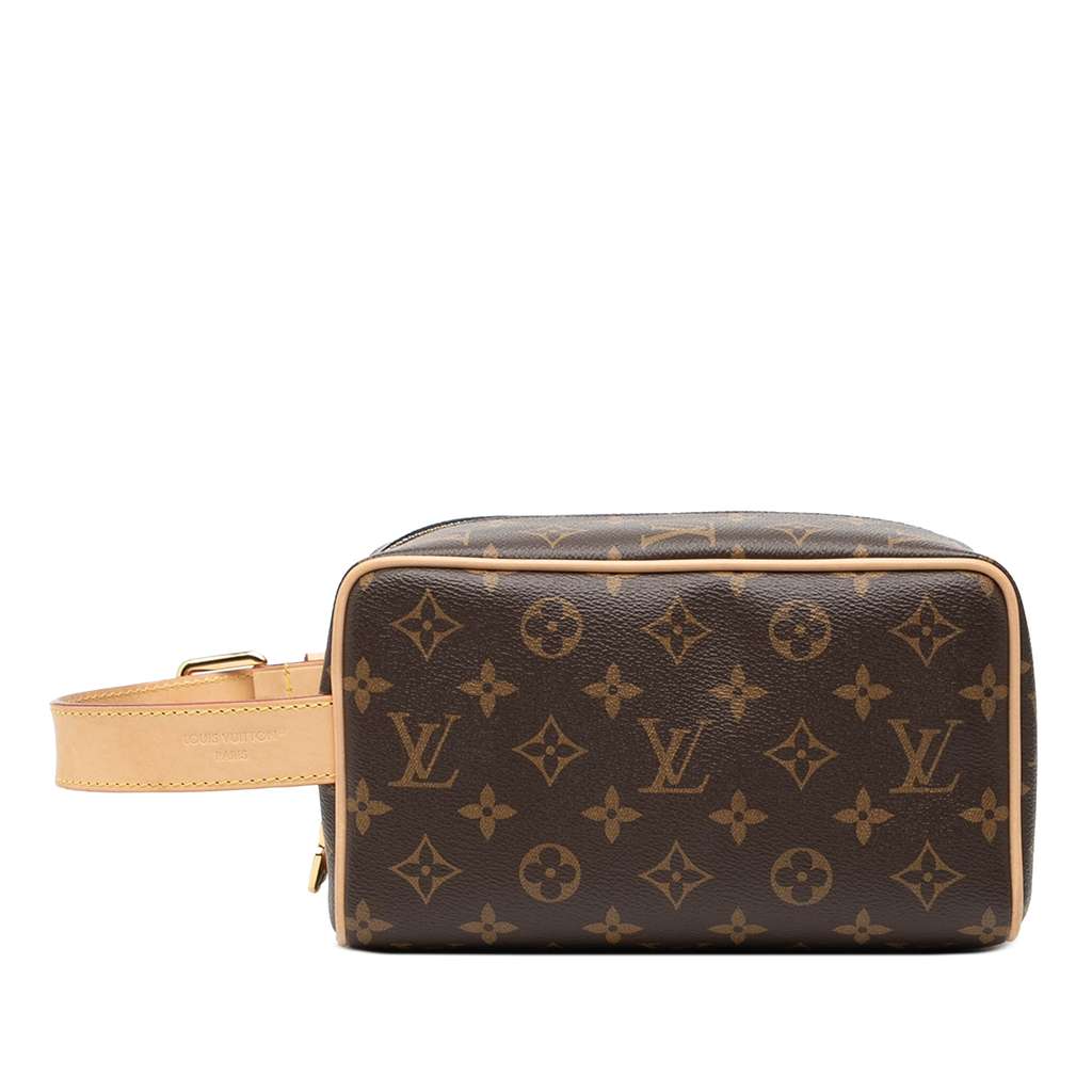 Louis Vuitton Monogram Locker Dopp Kit Clutch