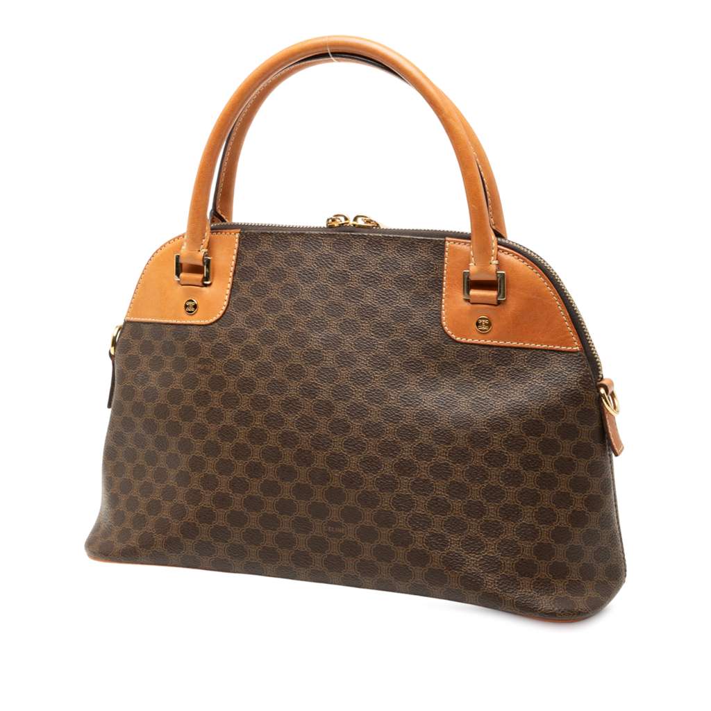 Celine Macadam Coated Canvas Dome Satchel - 2