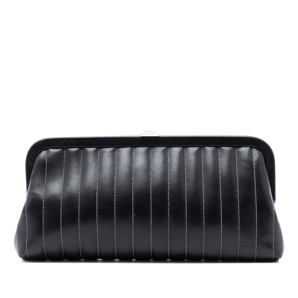 Chanel Quilted Lambskin Mademoiselle Ligne Clutch