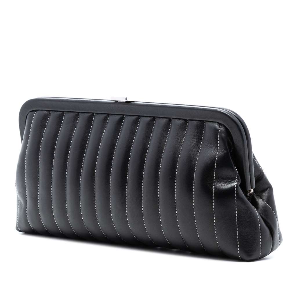 Chanel Quilted Lambskin Mademoiselle Ligne Clutch - 2