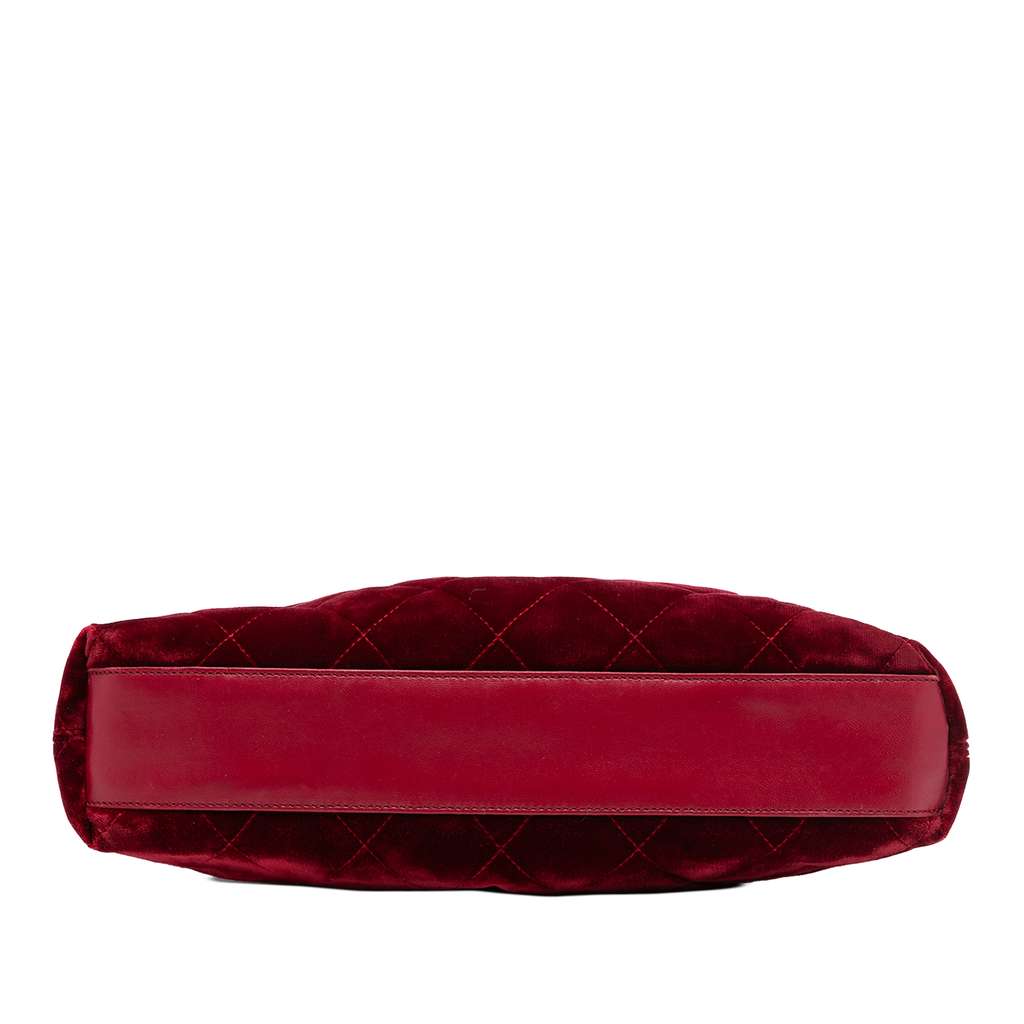 Chanel CC Quilted Velvet Top Handle Bag - 3