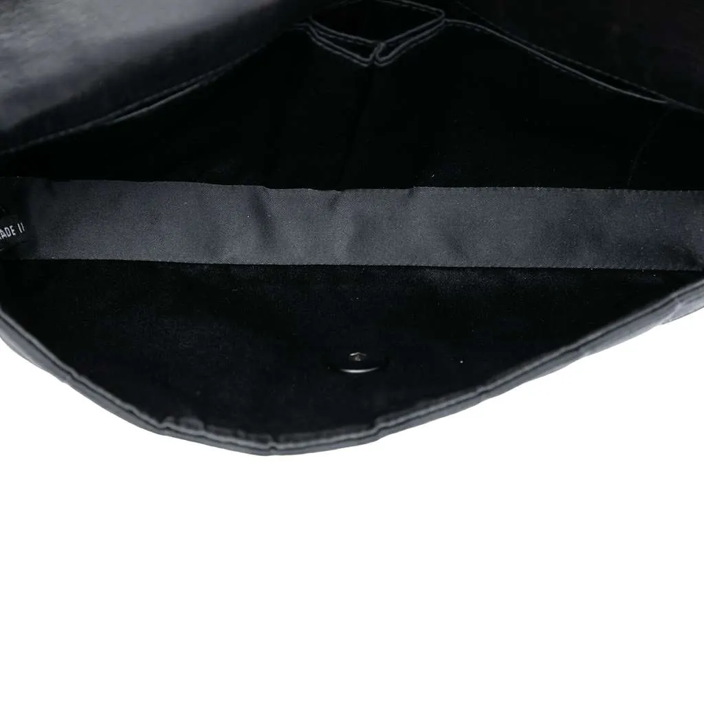 Chanel New Travel Line Nylon East West Flap Black Good - Model View