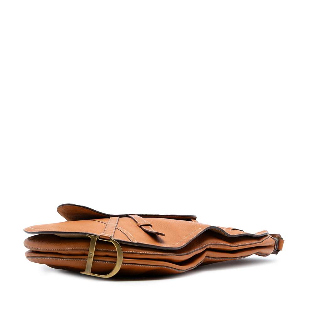 Dior Leather Baudrier Saddle Bag - 3