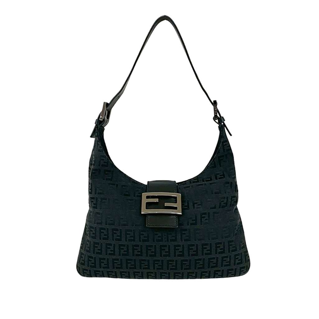 Fendi Zucchino Canvas Shoulder Bag
