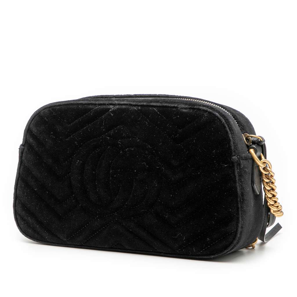 Gucci Small GG Marmont Matelasse Velvet Crystal Stars Crossbody - 2