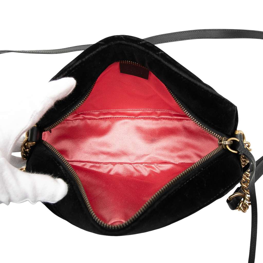 Gucci Small GG Marmont Matelasse Velvet Crystal Stars Crossbody - 4