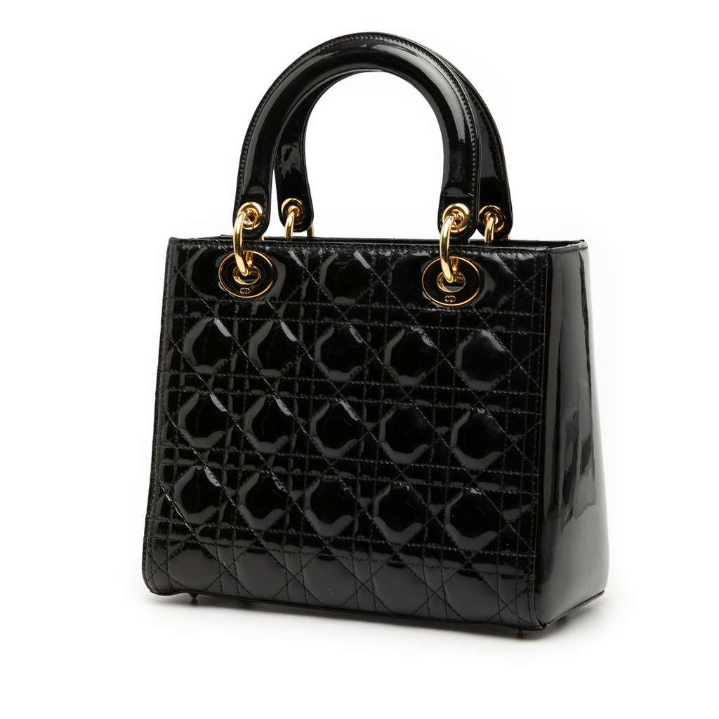 Dior Medium Patent Cannage Lady Dior - 2