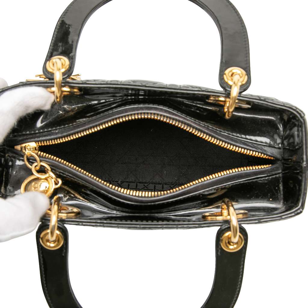 Dior Medium Patent Cannage Lady Dior - 4