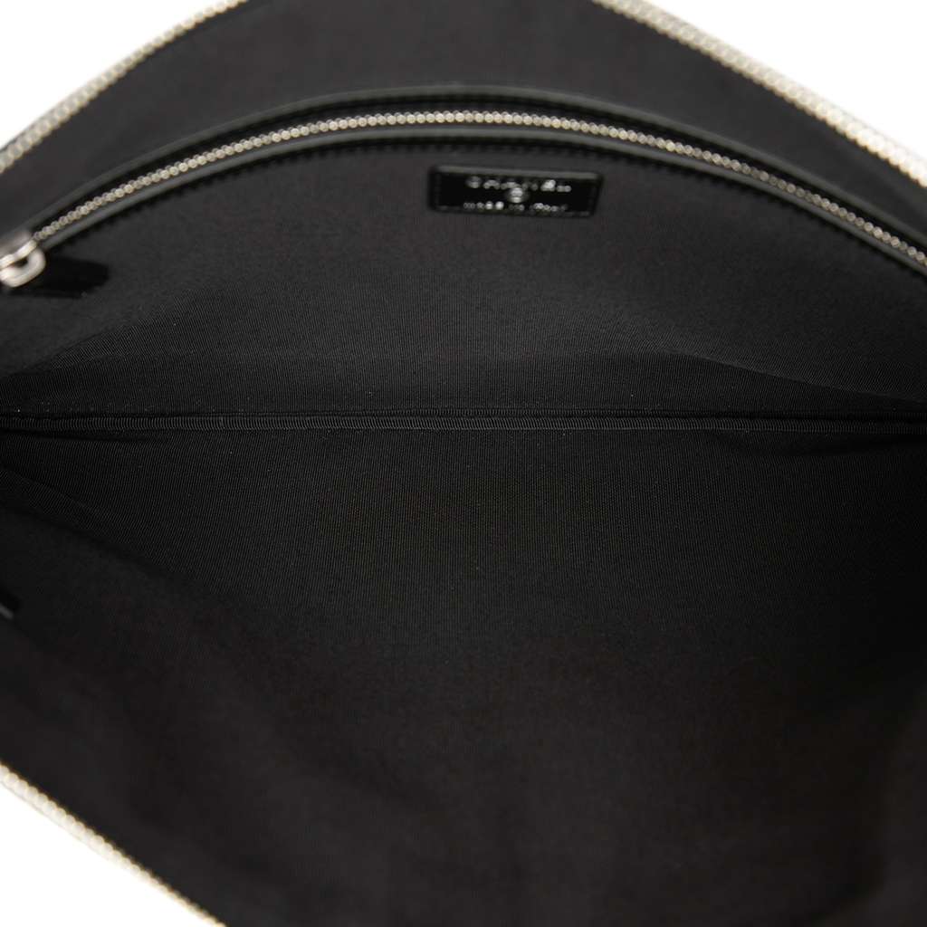 Chanel Coated Canvas Camellia Logo Wristlet Clutch - 4