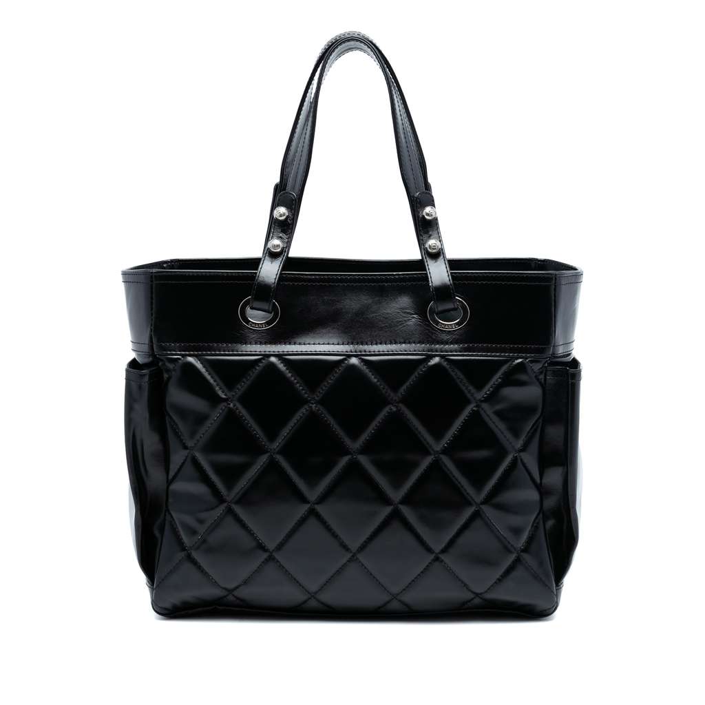 Chanel Large Quilted Shiny Calfskin Paris Biarritz Tote