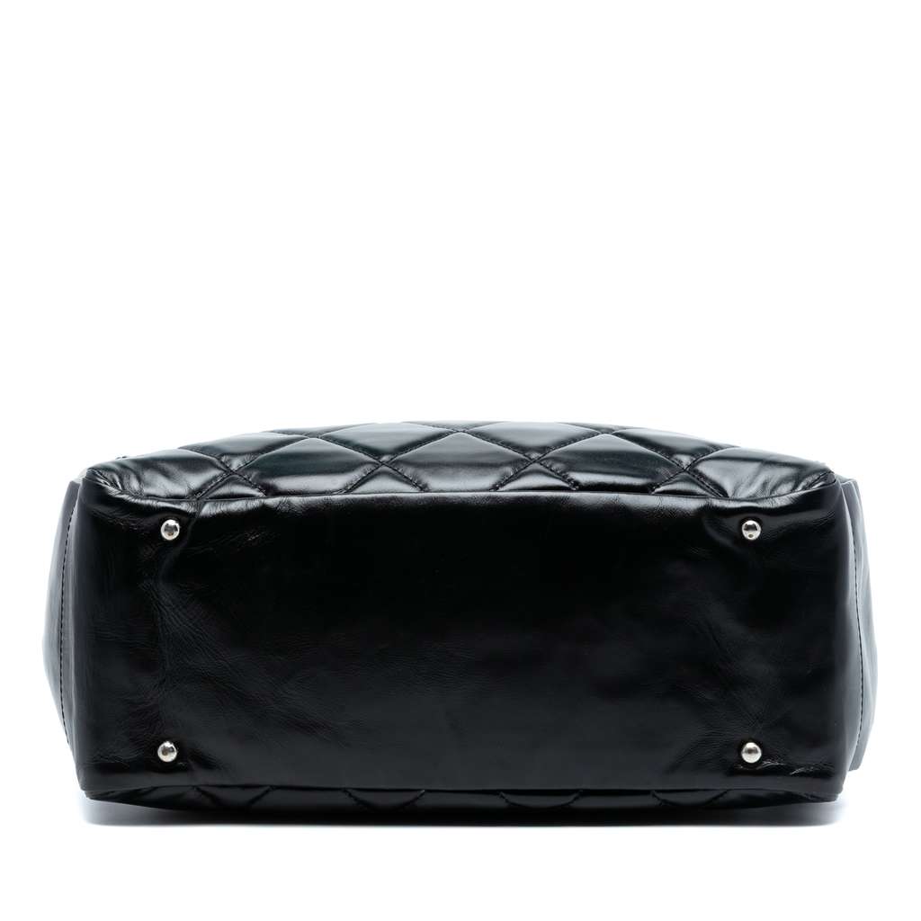 Chanel Large Quilted Shiny Calfskin Paris Biarritz Tote - 3