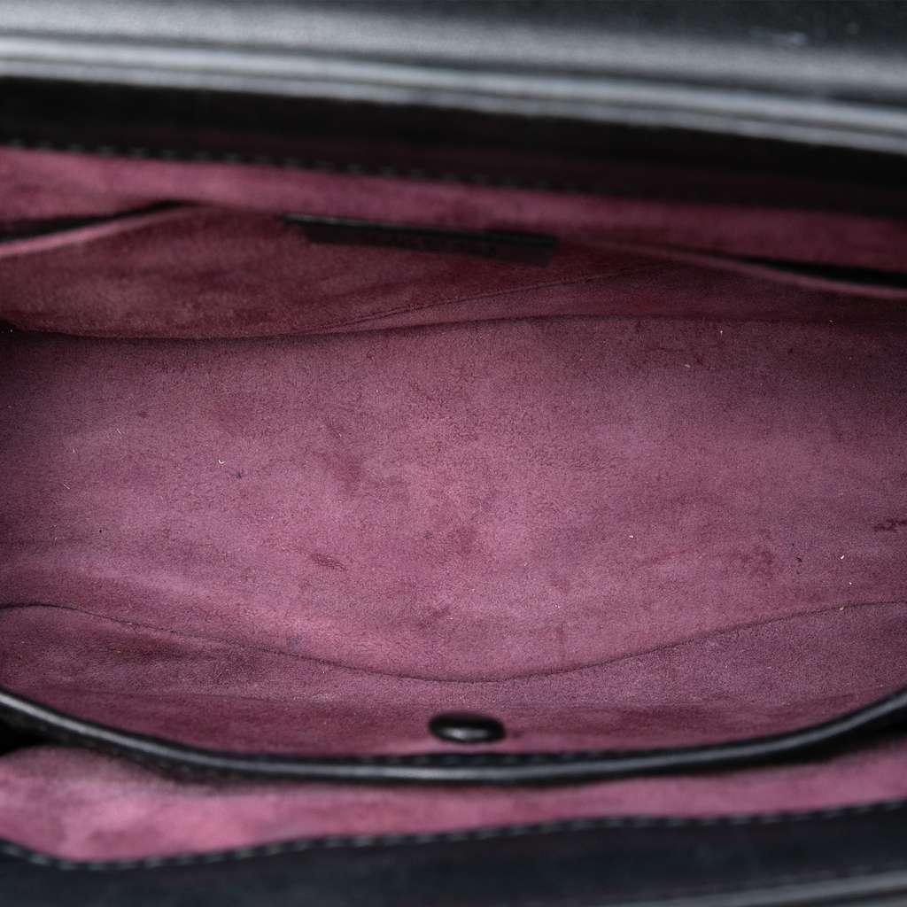 Gucci Mini Polished Leather Bamboo Lady Lock Top Handle Bag - 4