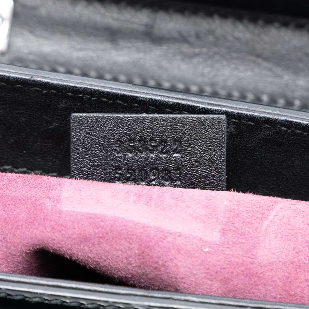 Gucci Mini Polished Leather Bamboo Lady Lock Top Handle Bag - 5