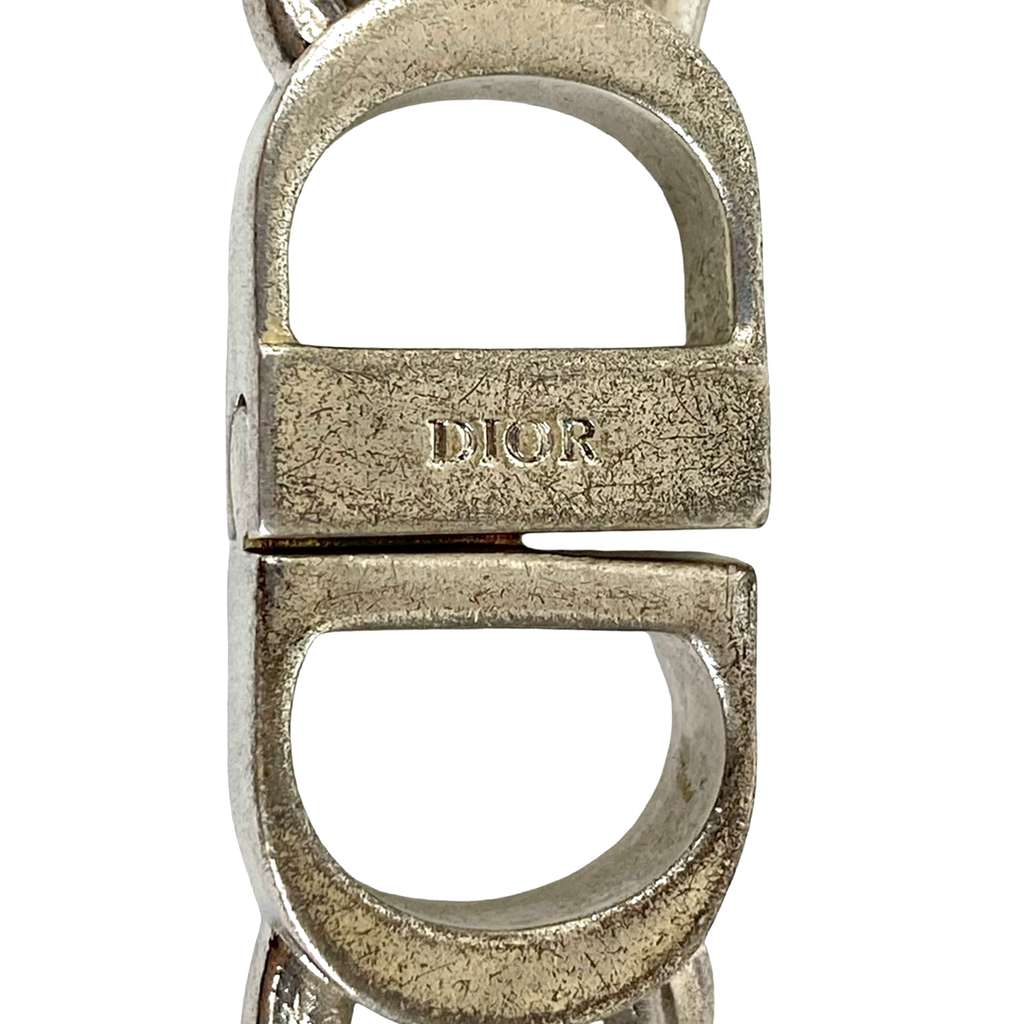 Dior Silver Plated CD Logo Chain Link Necklace - 5