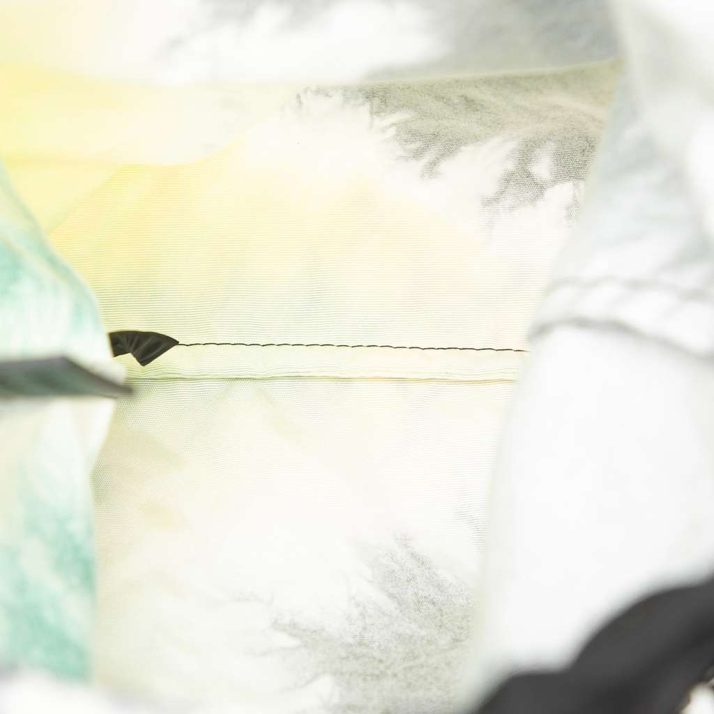 Prada Mesh Leather and Tie Dye Printed Tessuto Bucket Bag - 4