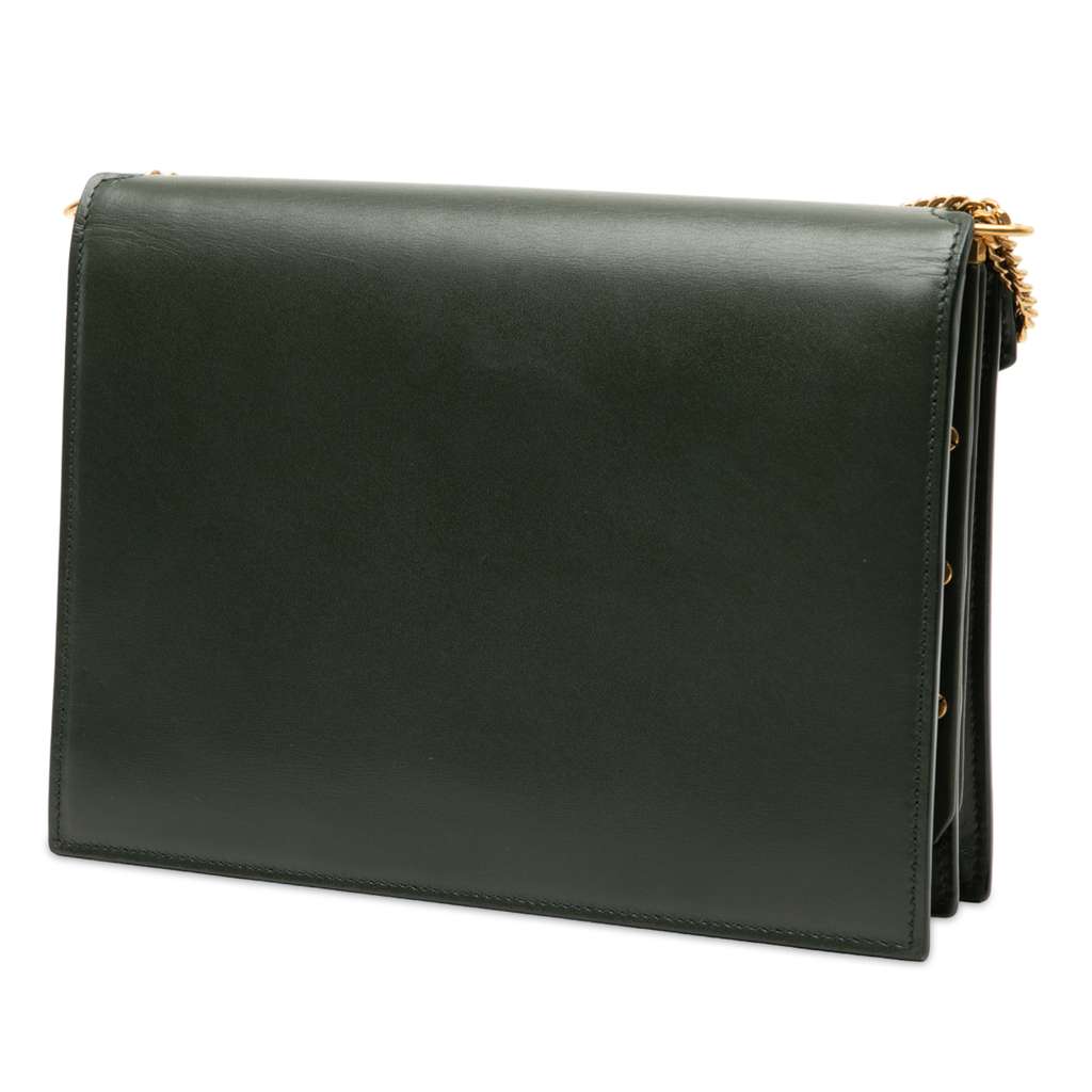 Saint Laurent Smooth Calfskin Monogram Cassandra Clasp Bag - 2