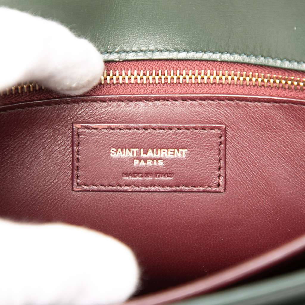 Saint Laurent Smooth Calfskin Monogram Cassandra Clasp Bag - 5