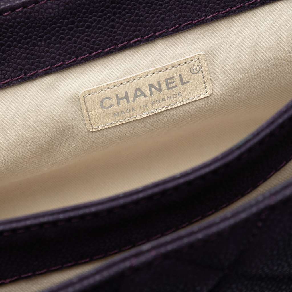 Chanel Matte Quilted Caviar Leather Lady Pearly Flap - 5