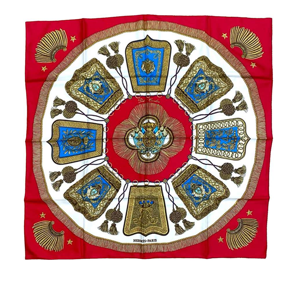 Hermès Poste et Cavalerie Silk Scarf 90