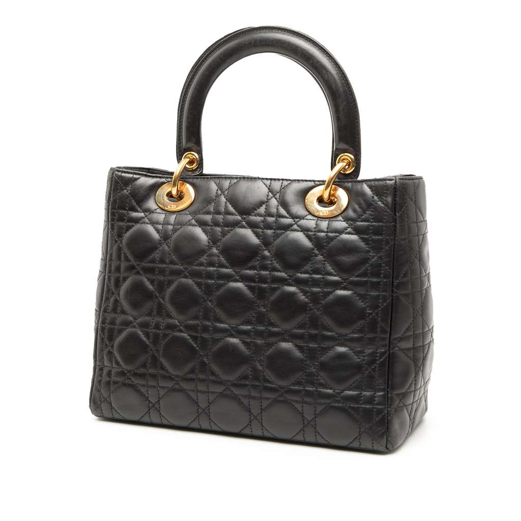 Dior Medium Lambskin Cannage Lady Dior - 2
