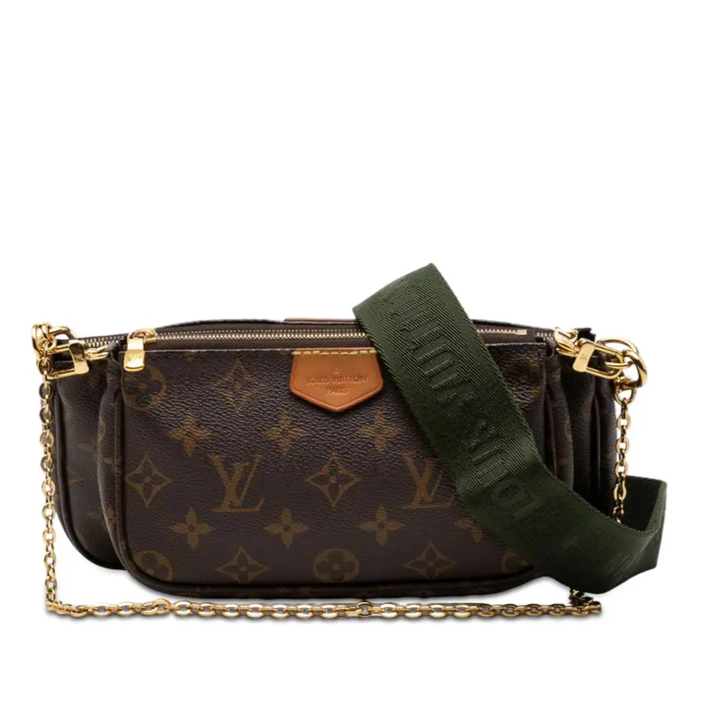 Louis Vuitton Monogram Multi Pochette Accessoires Brown Good - Front View