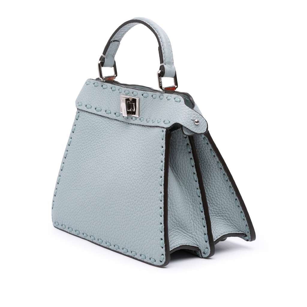 Fendi Petite Leather Selleria Peekaboo ISeeU Satchel - 2