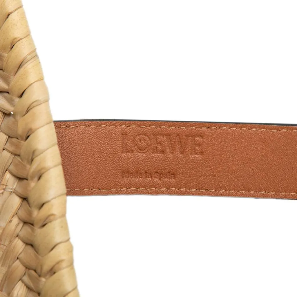 Loewe Paulas Ibiza Smiley Small Raffia Basket Tote Brown Very good - Box View