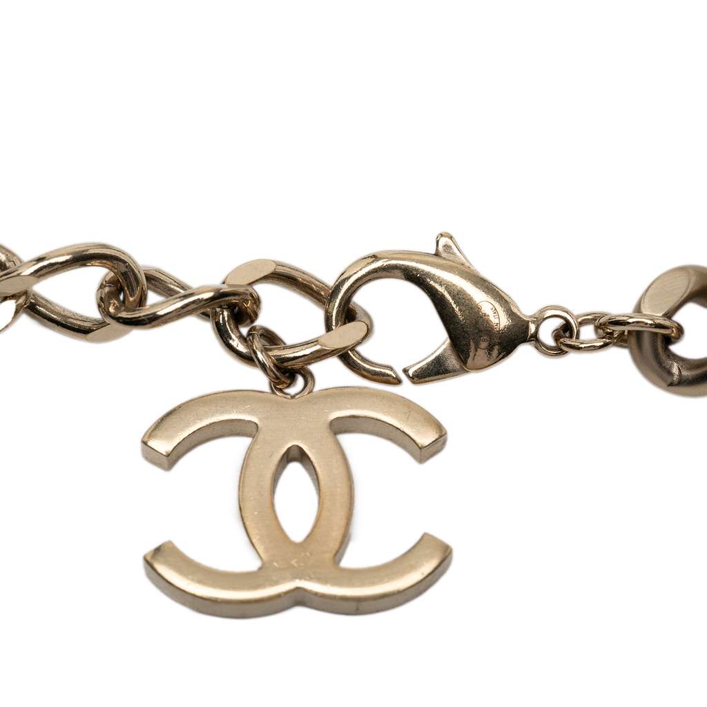 Chanel Gold Plated ID Curb Link Chain Necklace - 2