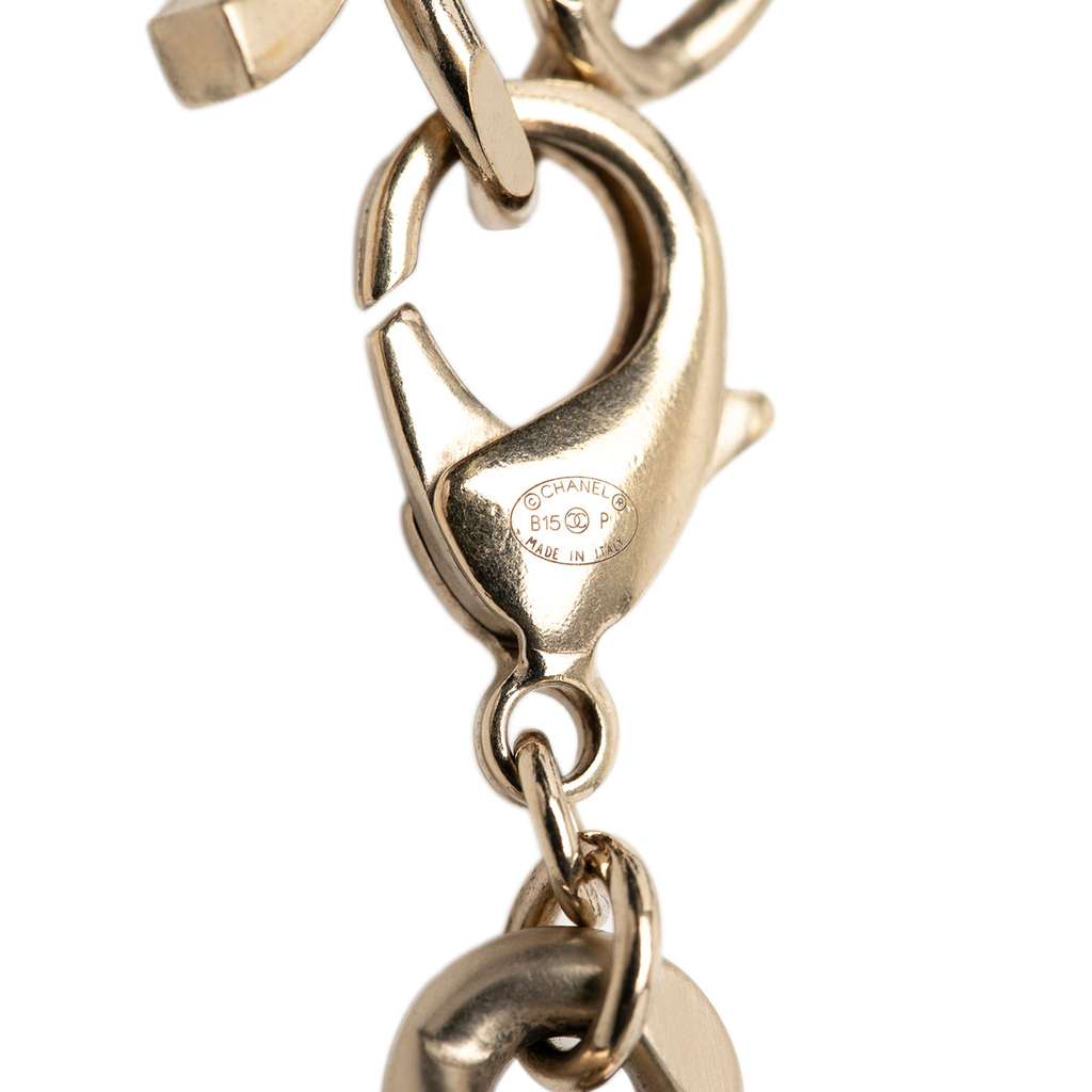 Chanel Gold Plated ID Curb Link Chain Necklace - 5