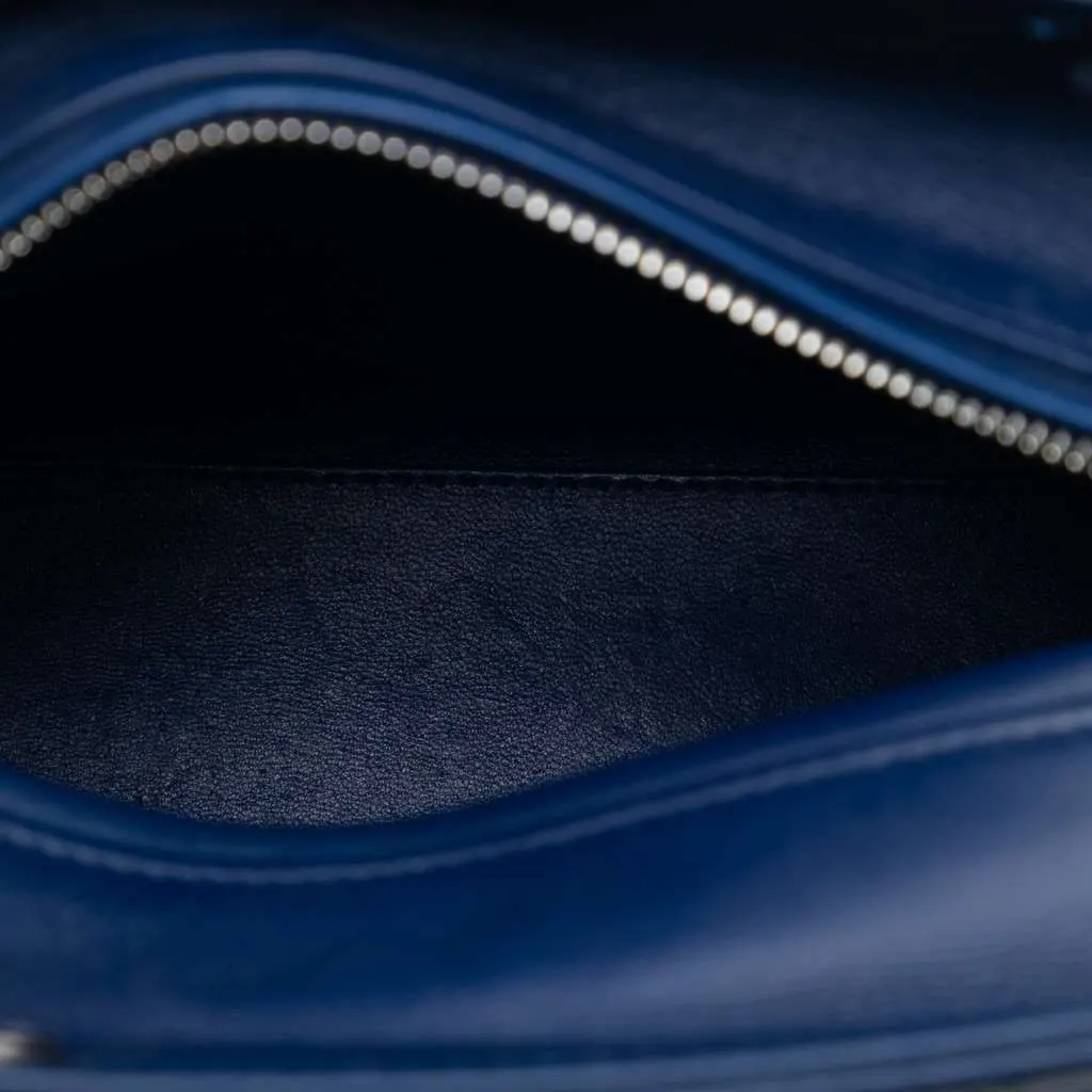Dior Medium Ultra Matte Calfskin Cannage Embossed Lady Dior Blue Leather Very good - Model View