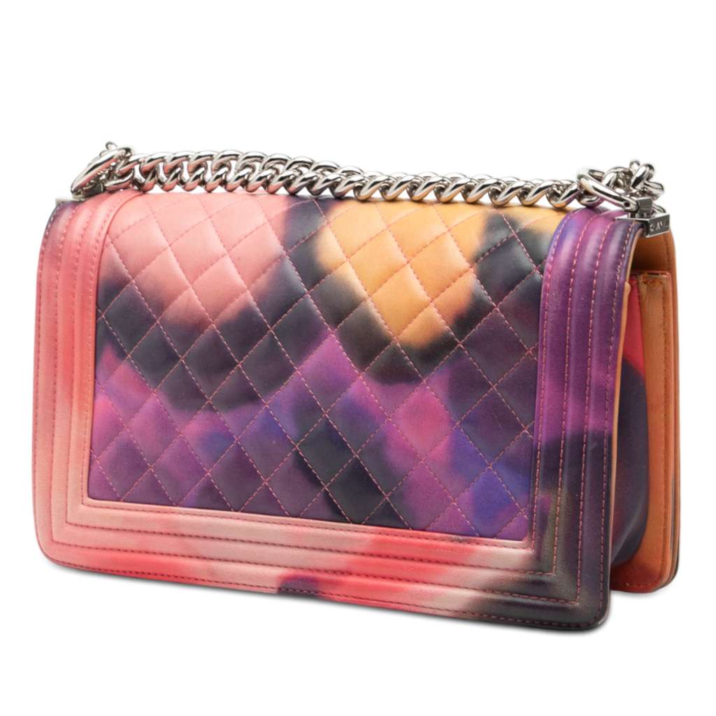 Chanel Old Medium Quilted Lambskin Flower Power Boy Flap - 2