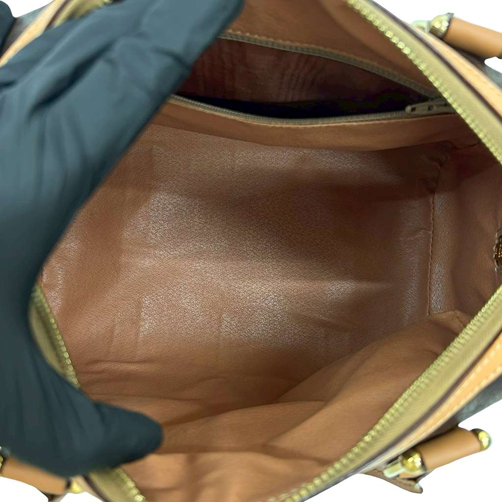 Celine Macadam Coated Canvas Satchel - 5