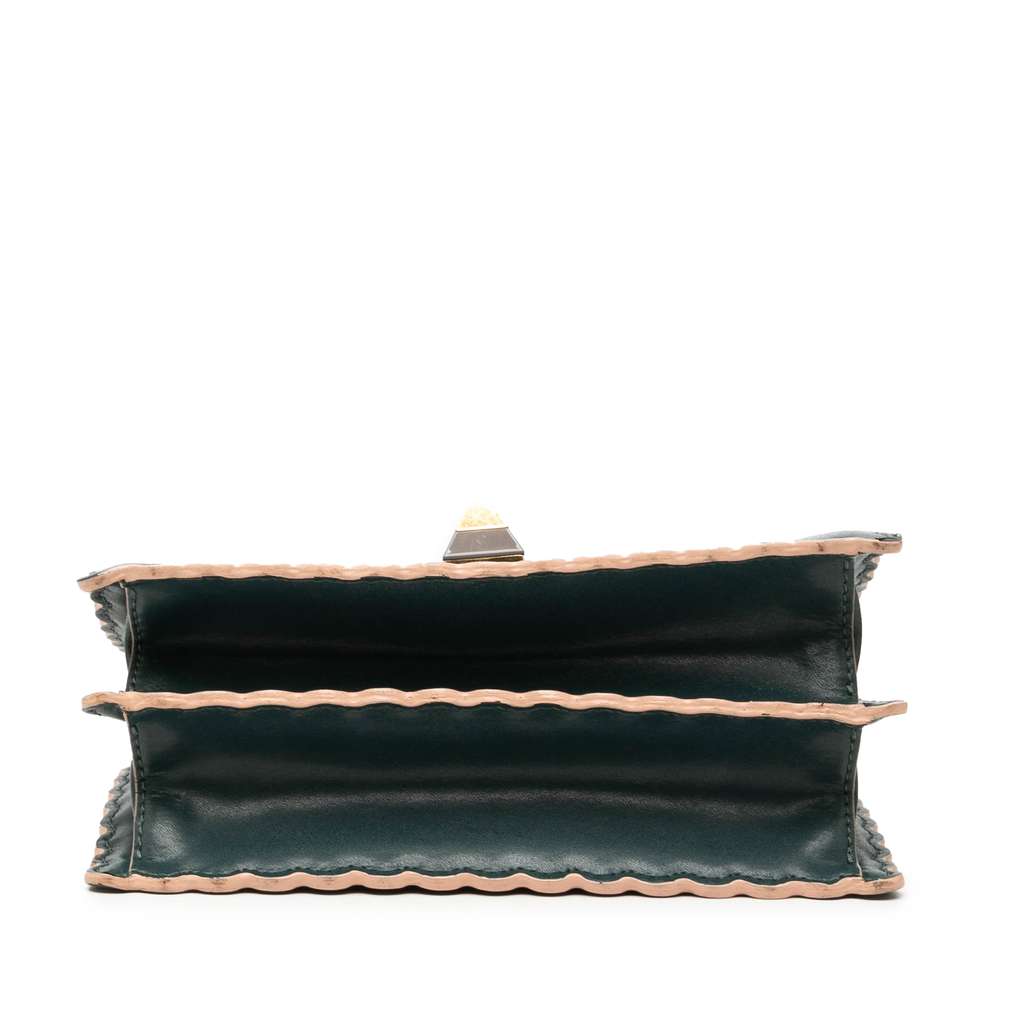 Fendi Small Scalloped Leather Kan I Crossbody - 3